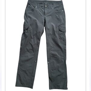 Kuhl born in the mountain hiking dark grey pants size 10 roll up pants athletic